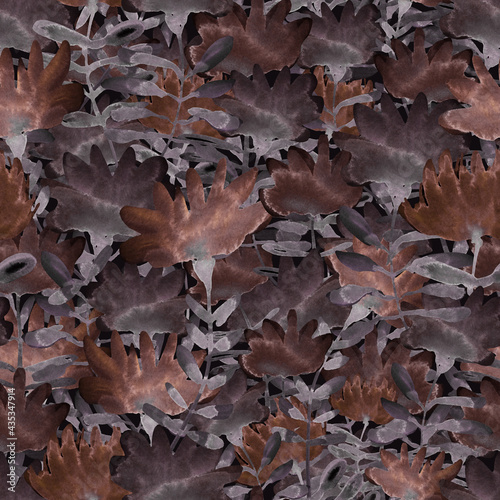 Wallpaper Mural Botanical Seamless watercolor pattern with flowers. Fashionable floral design. Hand drawing. Background for textile, paper and other print and web projects. Design for banner, poster or print. Torontodigital.ca