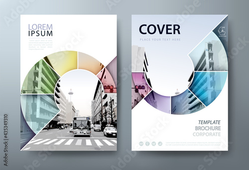 Stampa su tela Annual report brochure flyer design template vector, Leaflet, presentation book
