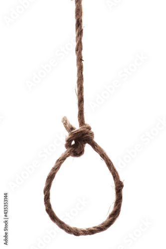 Loop rope hanging, Suicide noose or execution concept