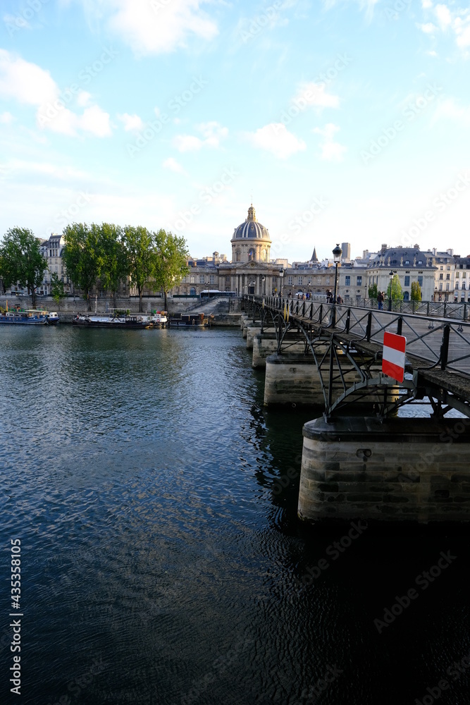 Naklejka premium The bridge of Paris, April 2021, France.