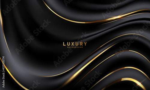 Black curtain background VIP. Grand opening event design.