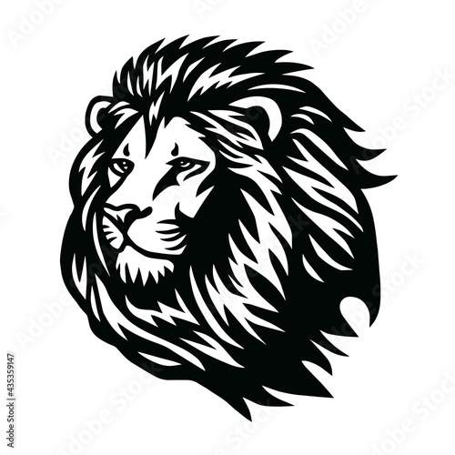 Lion Head Vector Logo Design Template Illustration
