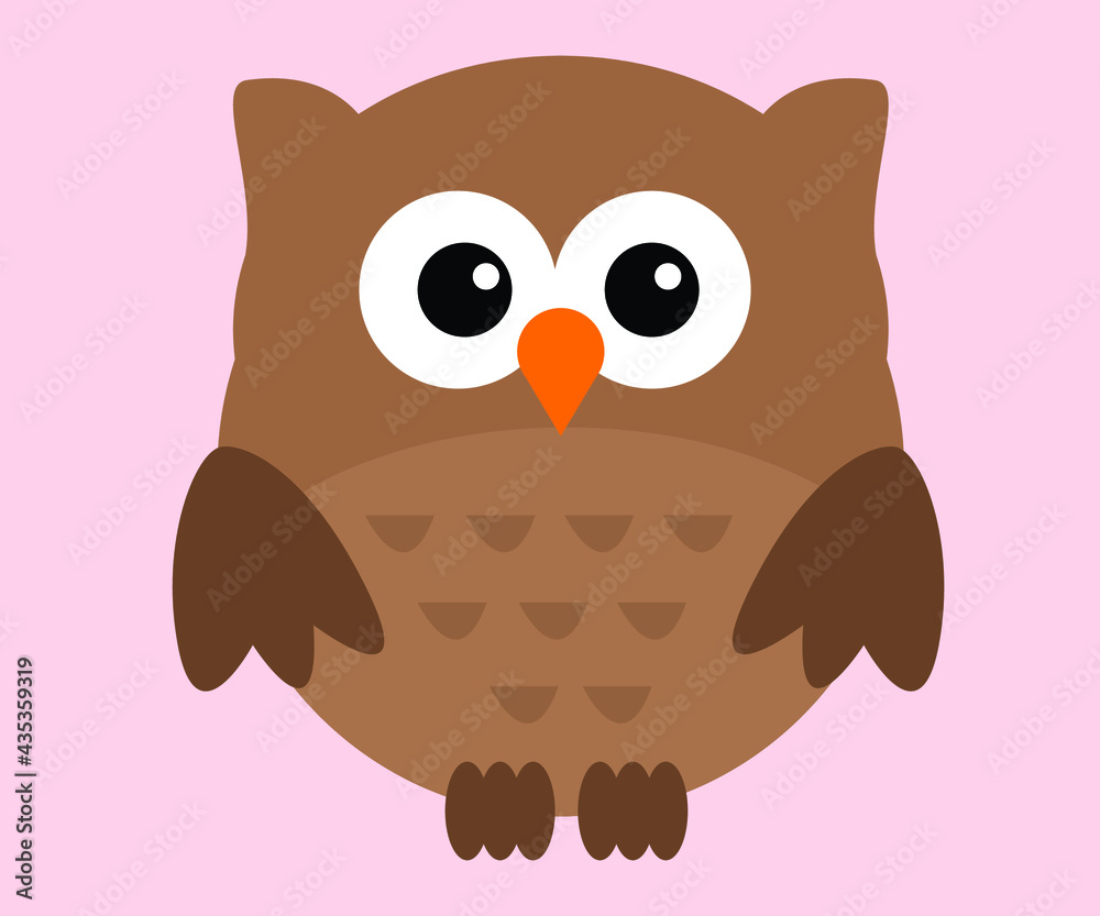 Baby Owl Simple Small Vector