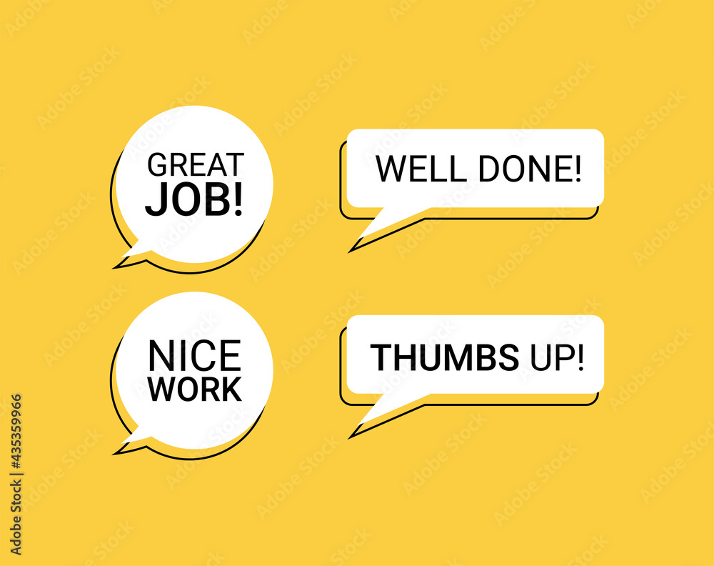 Set of speech bubbles concept. Motivated text for business, marketing and advertising vector illustration. Set of speech bubbles concept. Motivated text for business, marketing and advertising vector illustration.