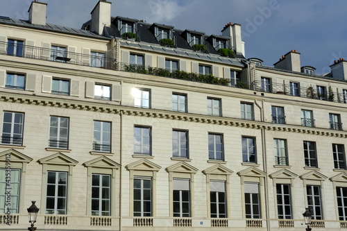 The facade of some Parisian building. May 2021  France.