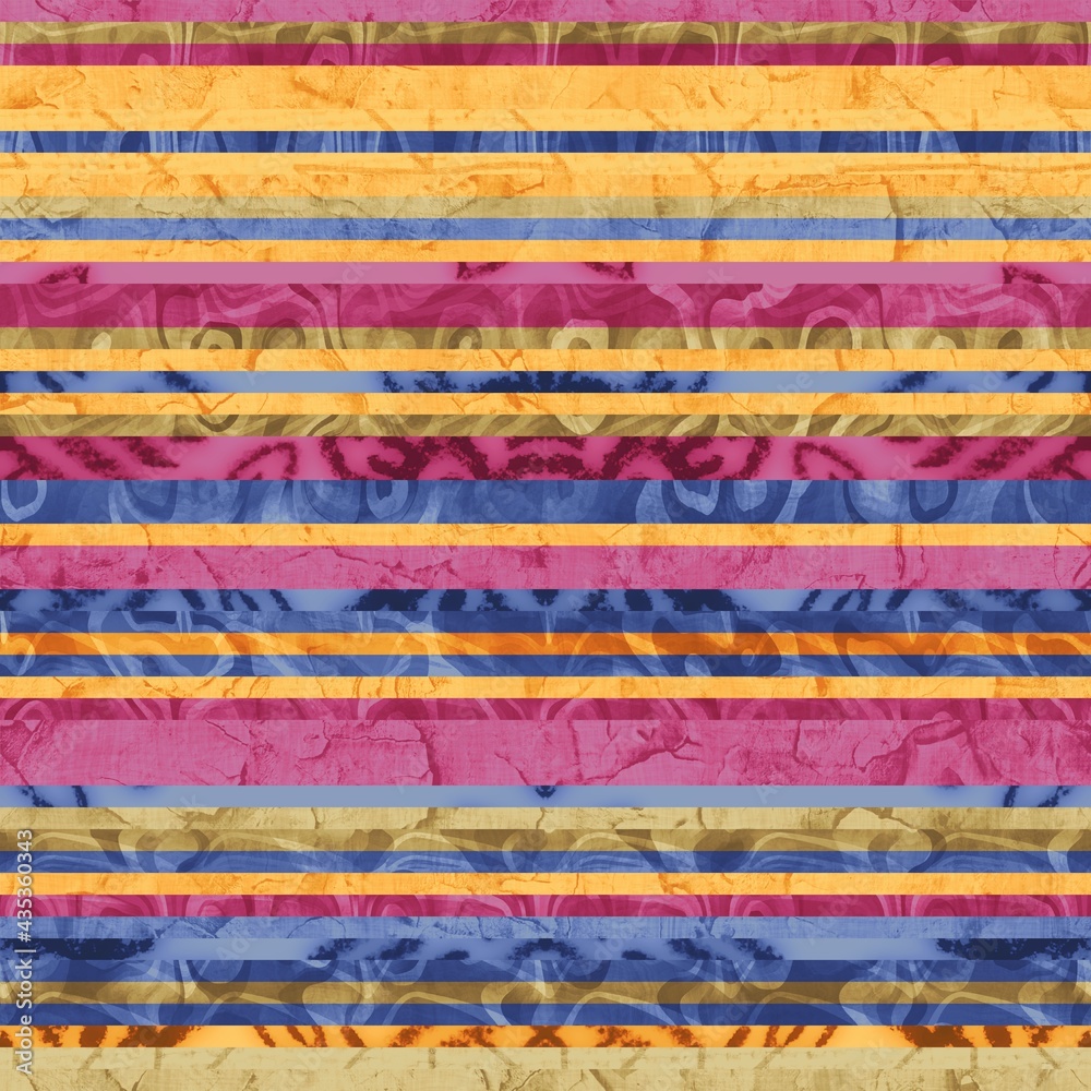 Seamless hip vogue random trendy stripe pattern print. High quality illustration. Detailed patterned strips of color. Luxury fashion or interior design print for surface design. Intricate posh style. Seamless hip vogue random trendy stripe pattern print. High quality illustration. Detailed patterned strips of color. Luxury fashion or interior design print for surface design. Intricate posh style.