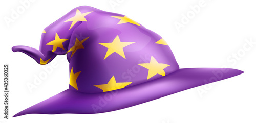 Wizard or Witch Hat Emoticon Emoji Cartoon Icon