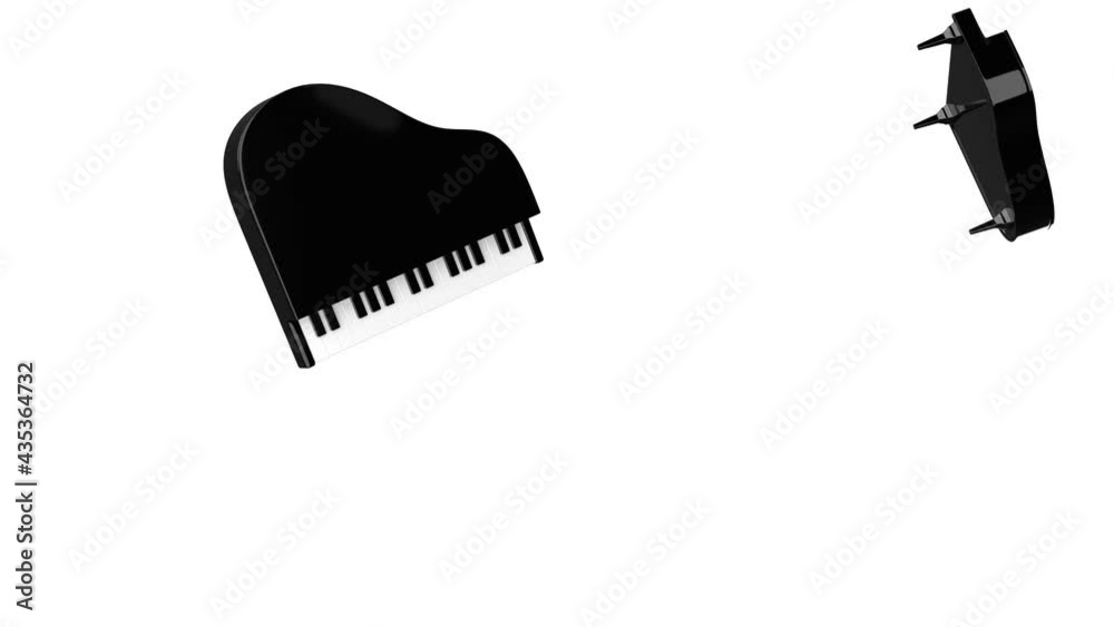 Many black pianos on white background.
3D rendered animation for background. Many black pianos on white background.
3D rendered animation for background.