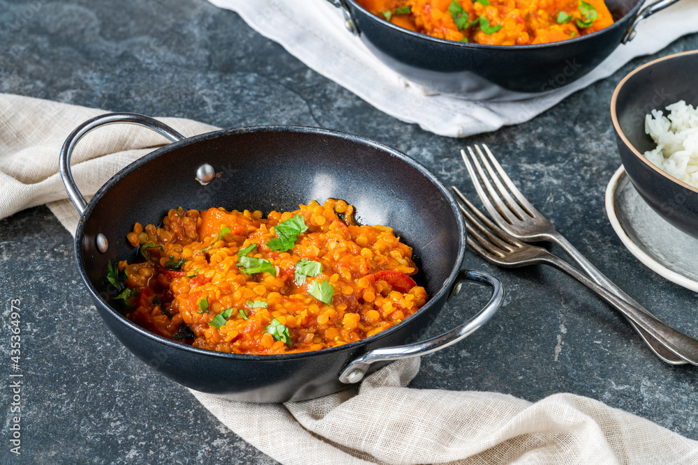 Red lentil dhal curry Red lentil dhal curry