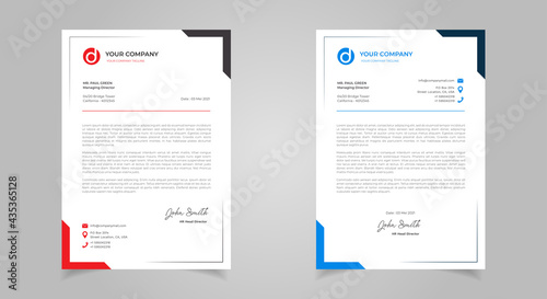 Abstract Letterhead Design Modern Business Letterhead Design Template 