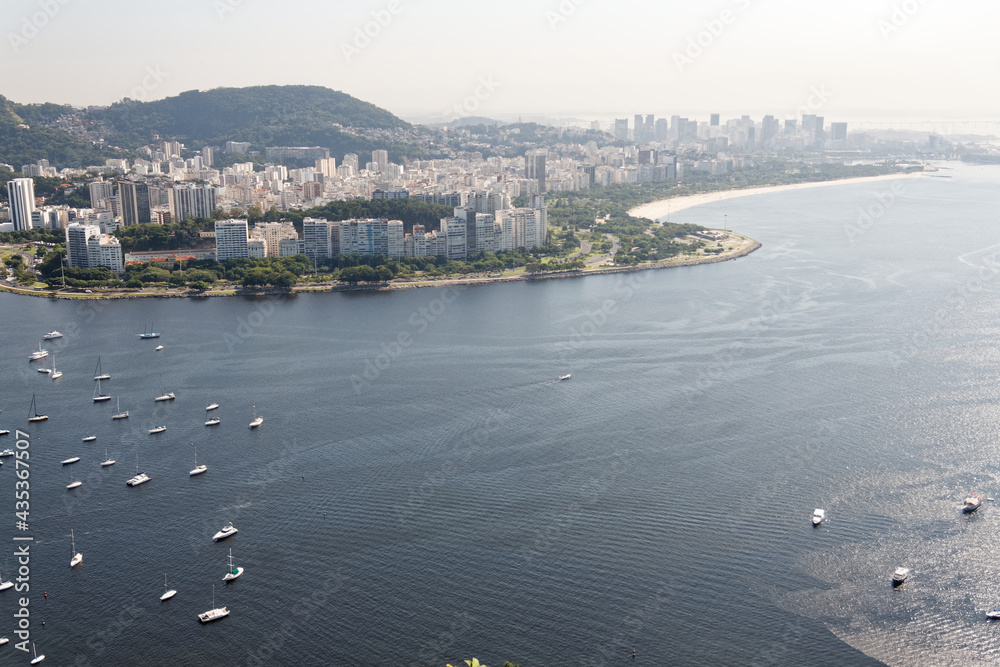 Widok na Botafogo i Flamengo z Głowy Cykru - obrazy, fototapety, plakaty 