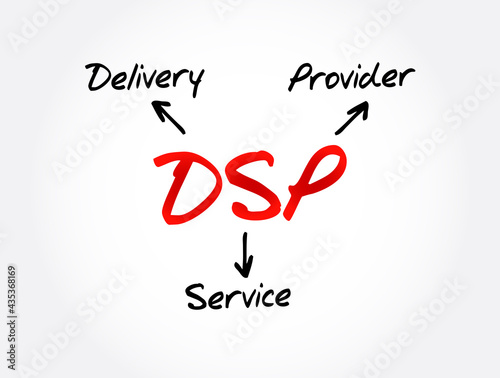 DSP - Delivery Service Provider acronym, business concept background