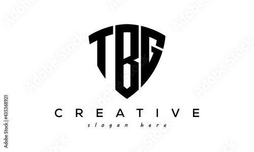 TBG letters creative logo with shield	 photo