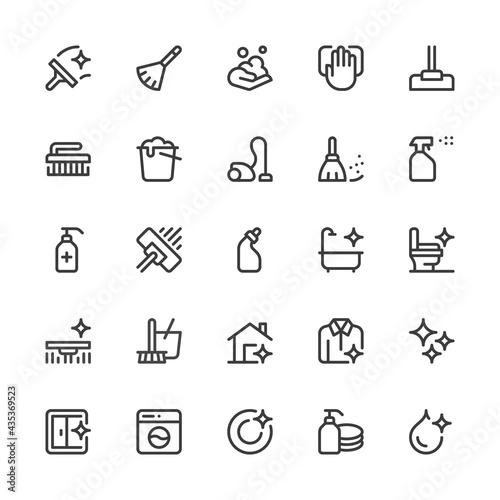 Cleaning, Purification, Disinfection, Washing. Simple Interface Icons for Web and Mobile Apps. Editable Stroke. 32x32 Pixel Perfect.