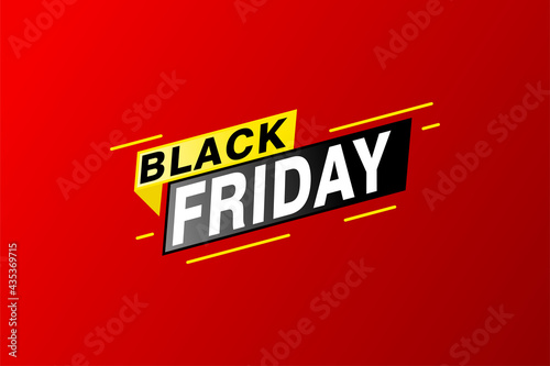 Black Friday sale inscription design template. Black Friday banner. Vector illustration.