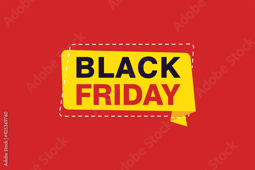 Black Friday sale inscription design template. Black Friday banner. Vector illustration.