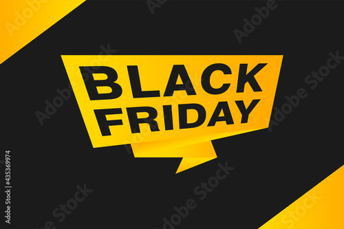 Black Friday sale inscription design template. Black Friday banner. Vector illustration.