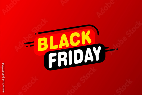 Black Friday sale inscription design template. Black Friday banner. Vector illustration.