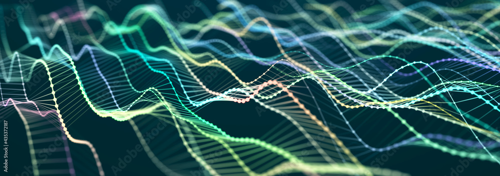Polygonal background with dots and lines. Network connection structure. Science and technology. 3d Polygonal background with dots and lines. Network connection structure. Science and technology. 3d