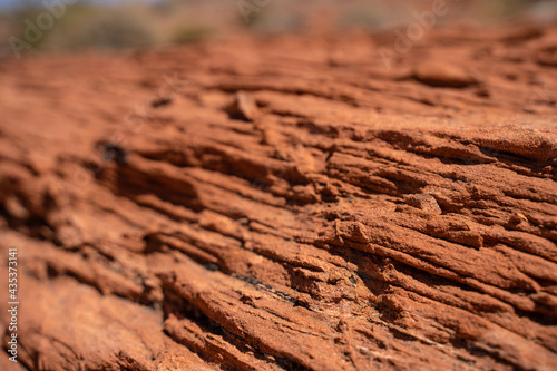 The texture of red rocks in the Valley of Fire, Nevada. Background image of natural pattern