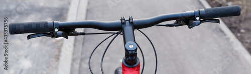 Handlebar with brake levers and shifting mechanism of modern bicycle