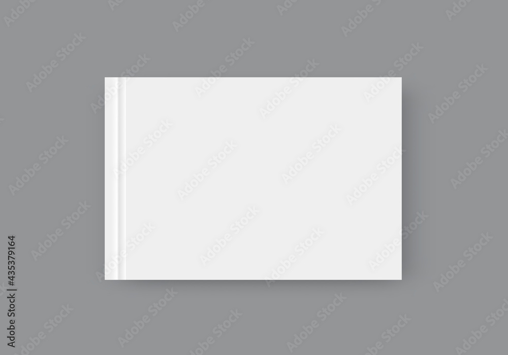 Vector blank magazine on gray background. Template for design