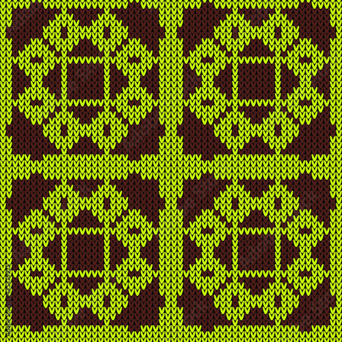 Knitted fabric seamless pattern. Vector illustration