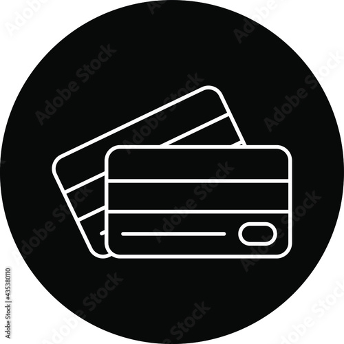 Card credit, debit vector icon