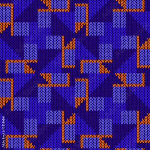 Knitted texture seamless pattern. Vector illustration