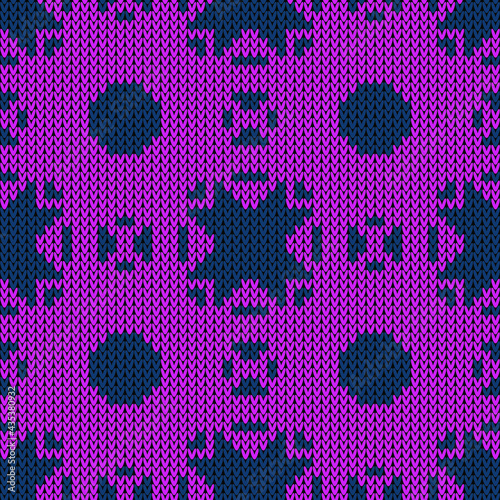 Knitting vector seamless pattern