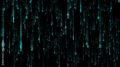 alpha binary digital string the whereabouts of matrix digital rain information flow photo