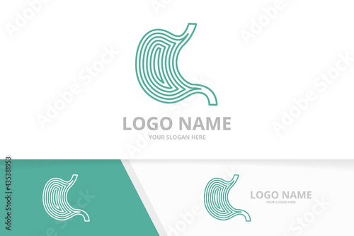 Stomach care logo template design. Gastrointestinal tract logotype template.
