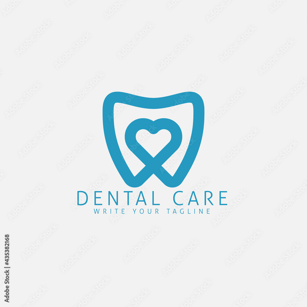 Dental care medical logo design template. Dental care medical logo design template.