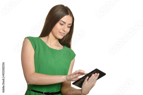 girl with tablet pc