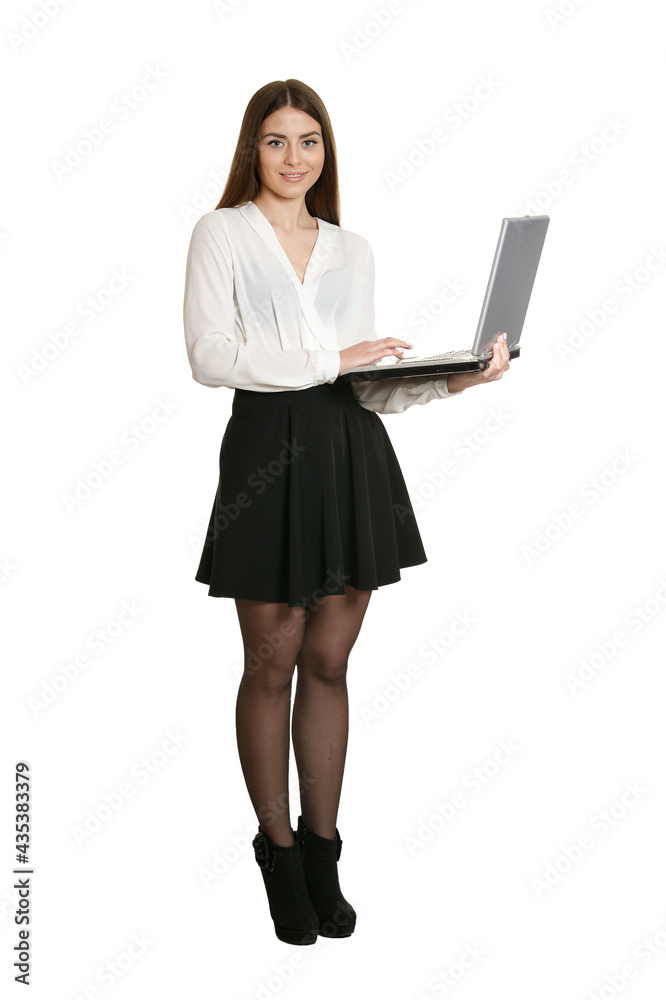 Beautiful woman with laptop