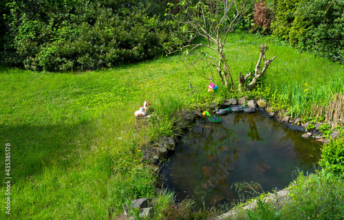 Obraz na płótnie Teich- Gartenteich w salonie