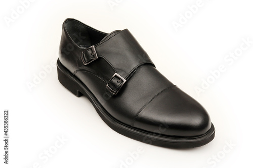 Classic black leather men's shoes