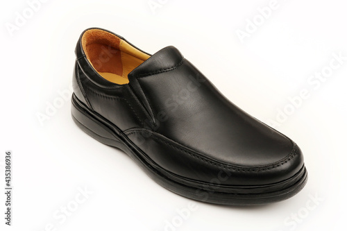 Classic black leather men's shoes