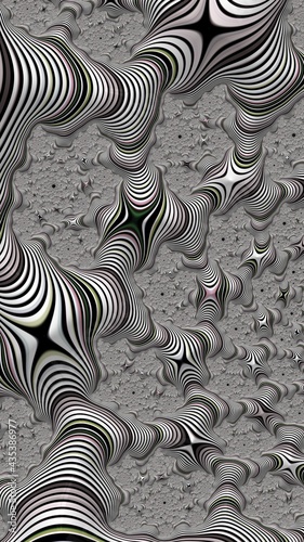 Ornate colourful and digitally generated 3D background