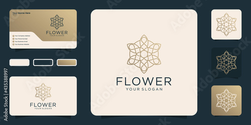 Ornamental luxury mandala logo design and business card