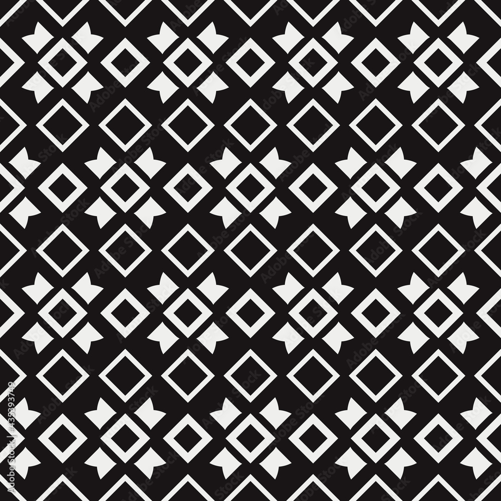 White rhombuses and black background. Vector ornament. White rhombuses and black background. Vector ornament.