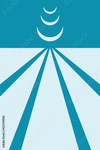 abstract colored landscape. boho, minimalism