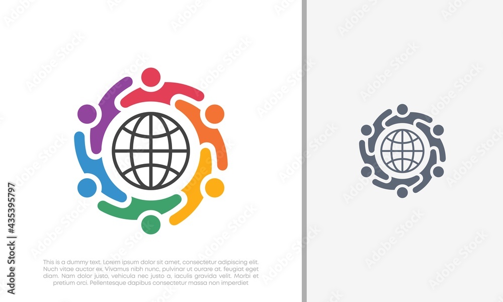 Global Community Logo Icon Elements Template. Community human Logo template vector. Community health care. Abstract Community logo Global Community Logo Icon Elements Template. Community human Logo template vector. Community health care. Abstract Community logo