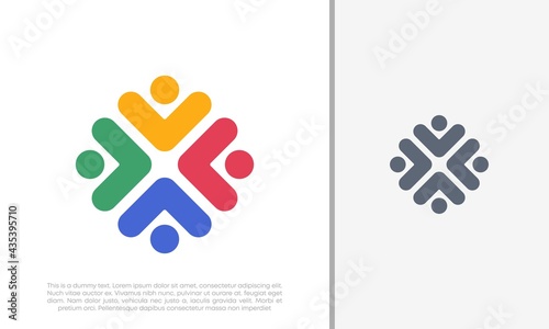 Global Community Logo Icon Elements Template. Community human Logo template vector. Community health care. Abstract Community logo