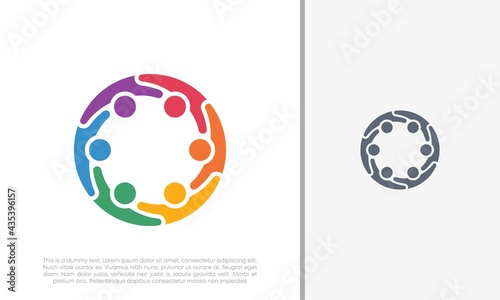 Global Community Logo Icon Elements Template. Community human Logo template vector. Community health care. Abstract Community logo