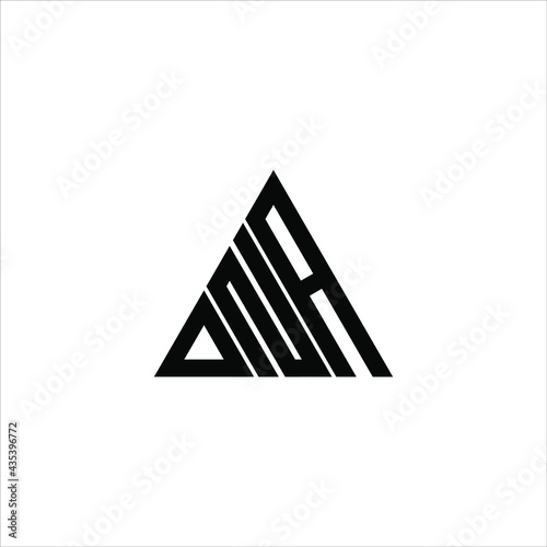 D N A letter logo creative design. DNA icon