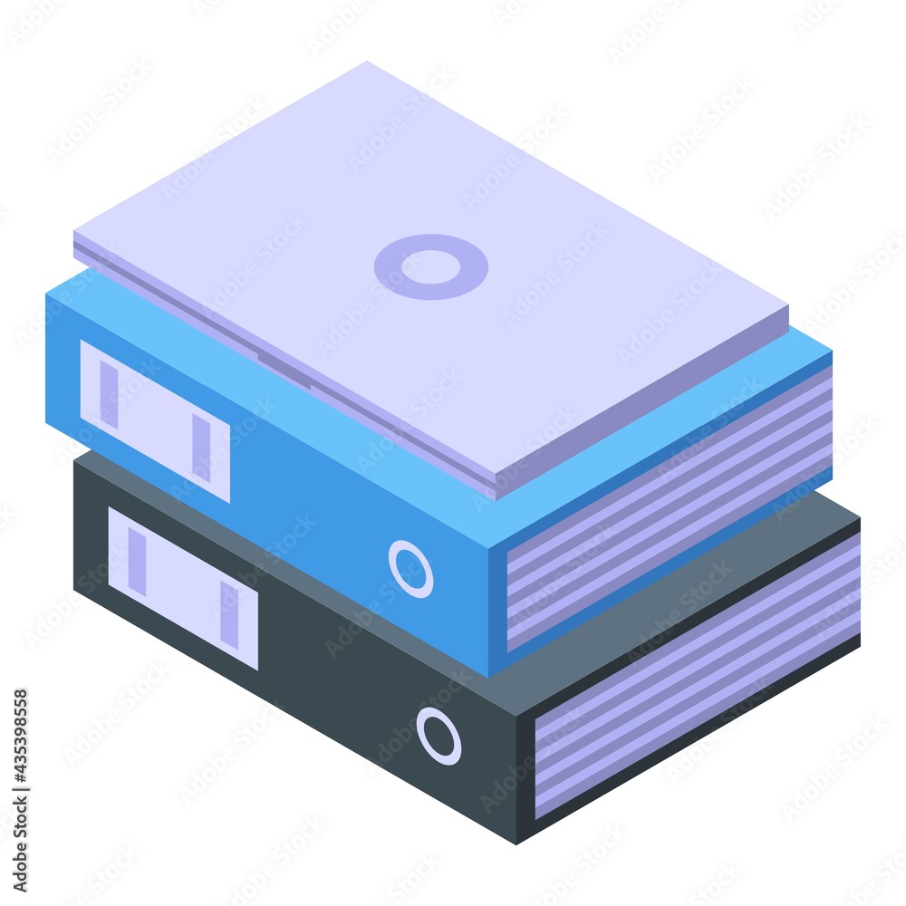 Task schedule folders icon. Isometric of Task schedule folders vector icon for web design isolated on white background Task schedule folders icon. Isometric of Task schedule folders vector icon for web design isolated on white background