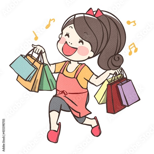 ショッピングを楽しむママちゃん