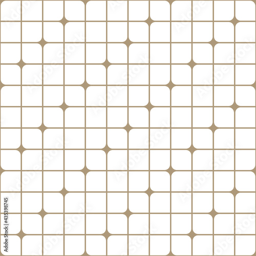 Plaid seamless pattern.  Vector illustration that is easy to resize.  Golden line on a white background.
