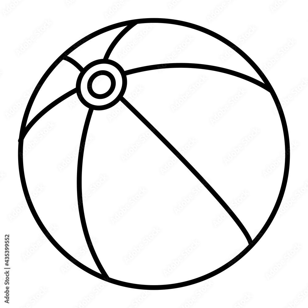Vector Beach Ball Outline Icon Design Vector Beach Ball Outline Icon Design